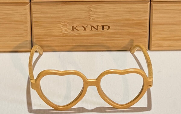 KYND Eyewear HeartBreakers RX Bamboo Sunglasses – Natural Frame