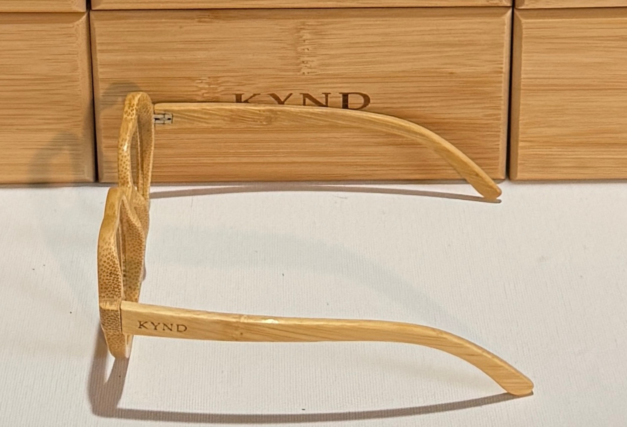 KYND Eyewear HeartBreakers RX Bamboo Sunglasses – Natural Frame - Image 3