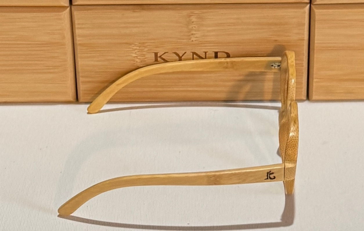 KYND Eyewear HeartBreakers RX Bamboo Sunglasses – Natural Frame - Image 4