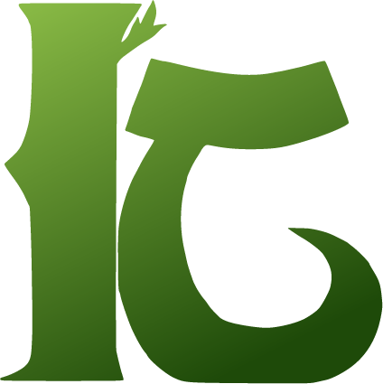 The Official Kynd Eyewear Logo. A green gradated "K" designed to appear like a bamboo shoot.