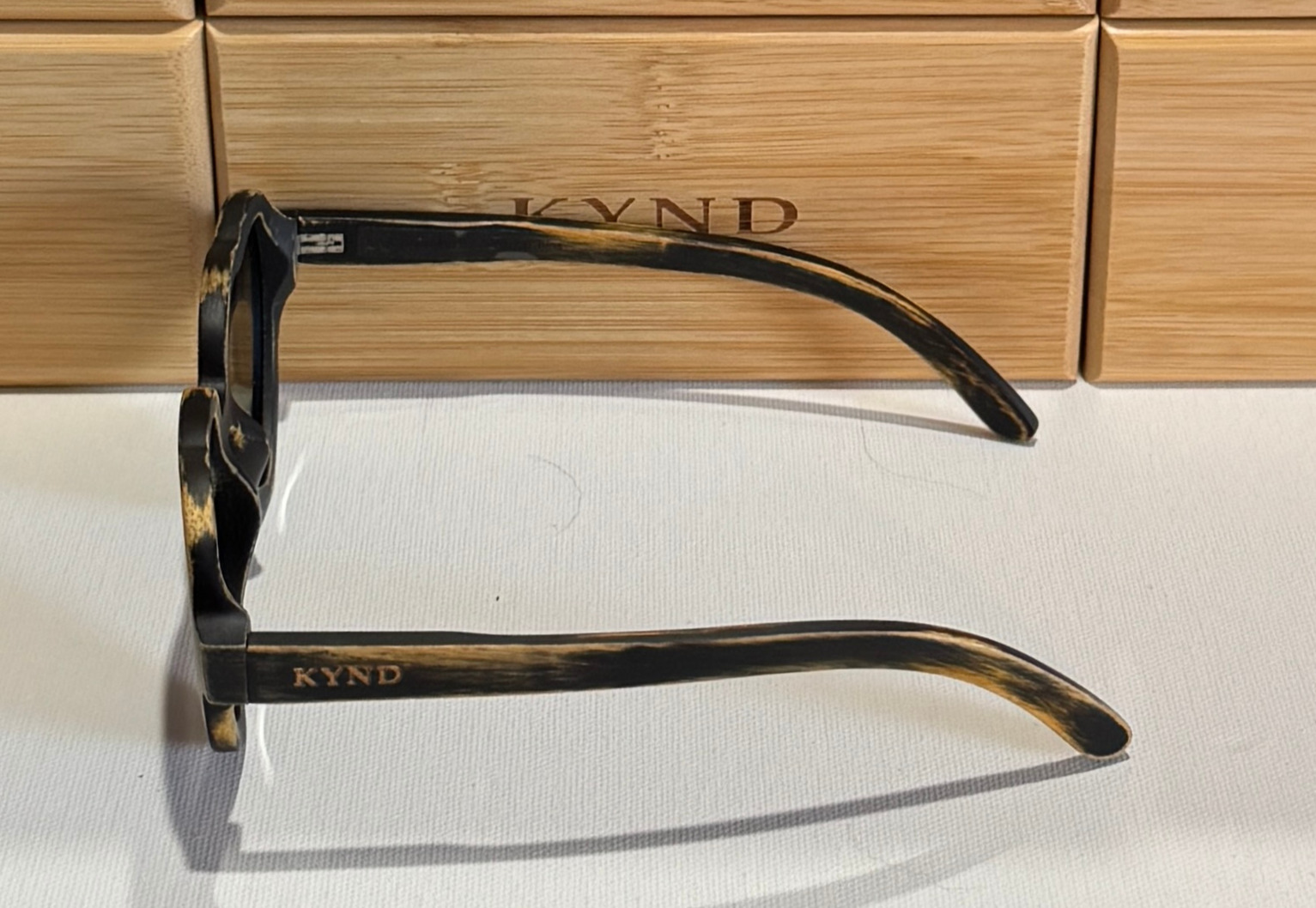 KYND Eyewear HeartBreakers Polarized Bamboo Sunglasses - Image 3
