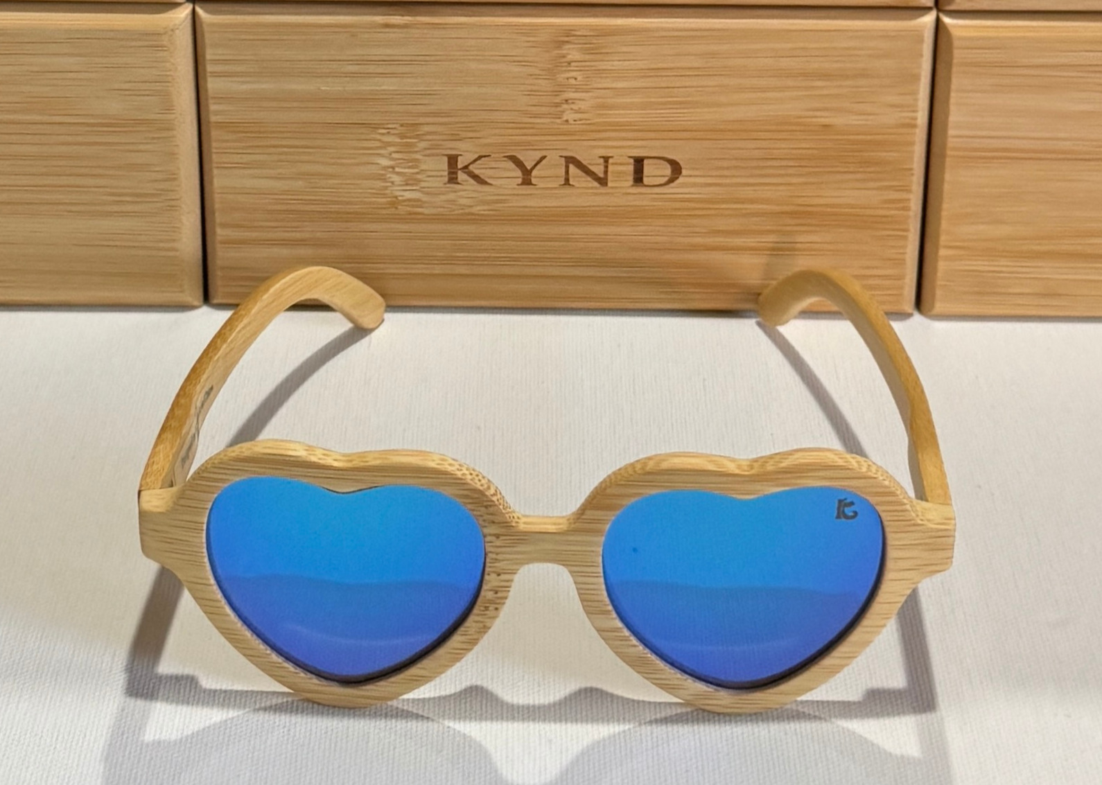KYND Eyewear HeartBreakers Polarized Bamboo Sunglasses
