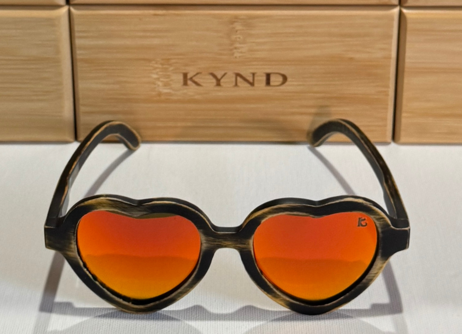 KYND Eyewear HeartBreakers Polarized Bamboo Sunglasses - Image 8