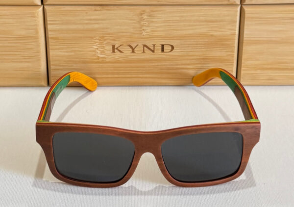 KYND Eyewear Rastas Polarized Bamboo Sunglasses