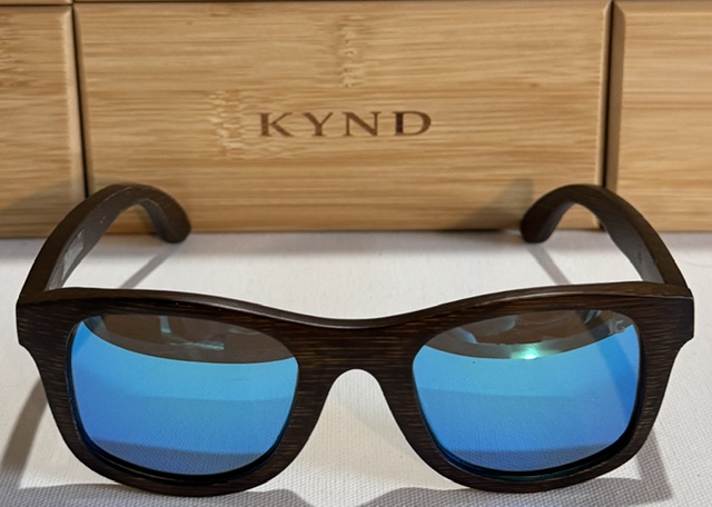 KYND O.K.'s Chocolate Frames and Ice Blue Lenses
